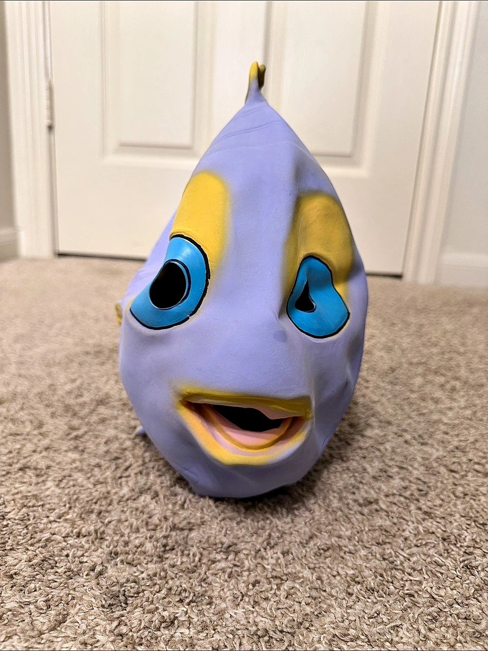 Zadin Fish Mask Costume Halloween Fish Head Mask Purple & Yellow